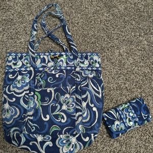 Vera bradley tote with wallet bundle